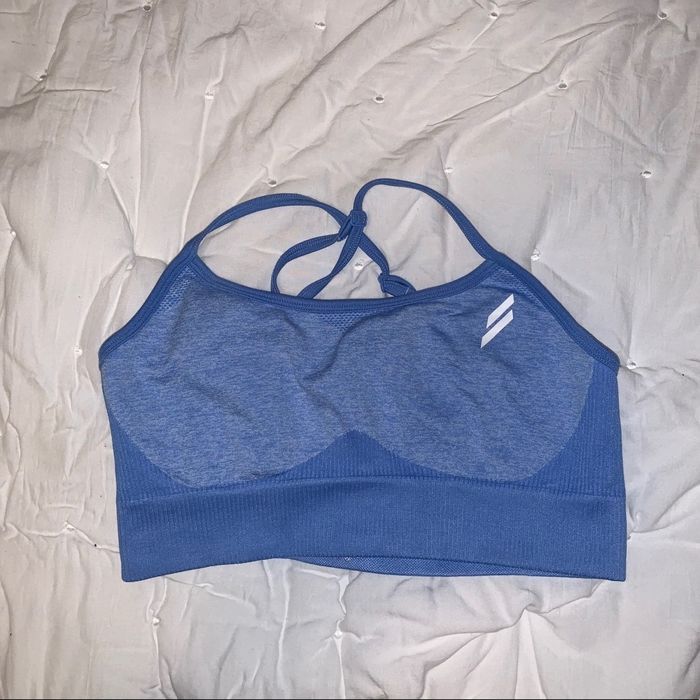 DYE Blue Impact Seamless Sports Bra